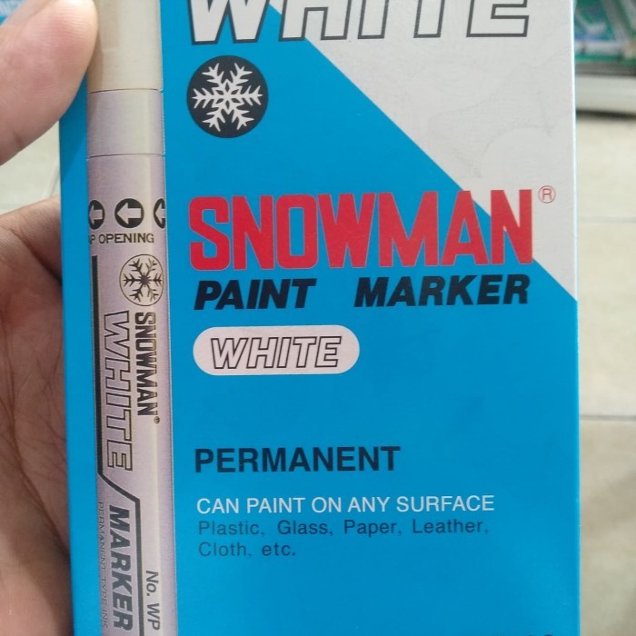 

Spidol Snowman Marker Permanen White Isi 12