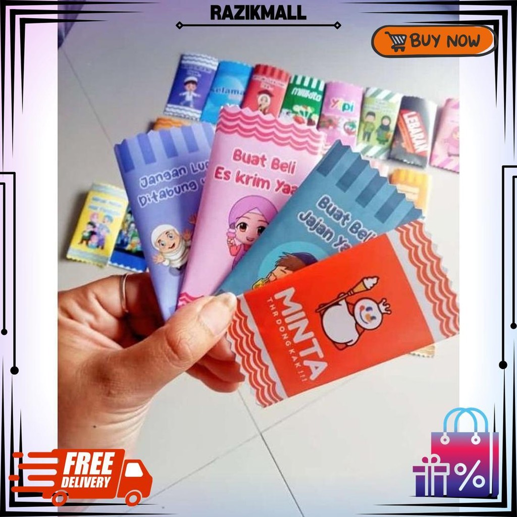 

Amplop Lebaran Bentuk Permen Isi 25 Pcs ( Masih Lembaran Tanpa Dobel Tipe) D Sale