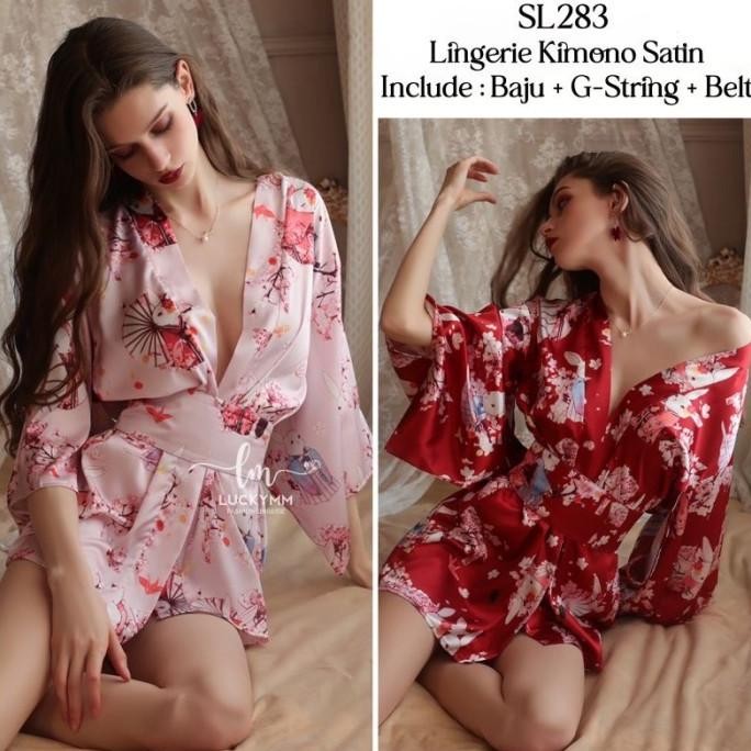 

Sexy Lingerie Kimono Jepang Satin Baju Tidur Lingerie Wanita 283 Original