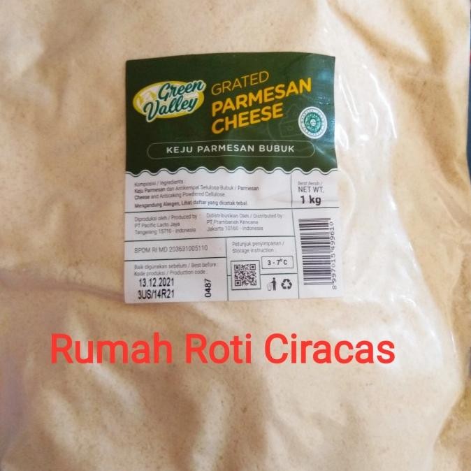 

SIAP KIRIM PARMESAN 1KG CHEESE GRATED KEJU GREEN VALLEY 1 KG BUBUK HALUS