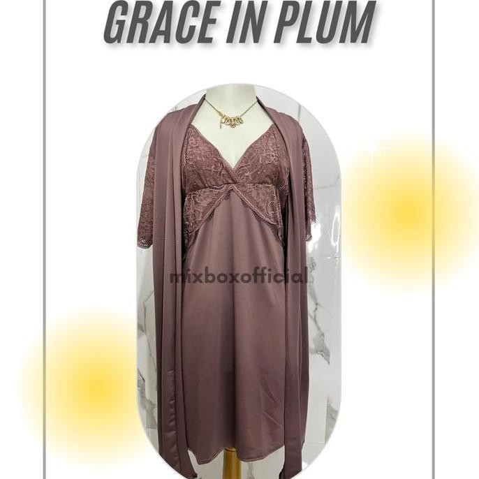 

Kimono Dress Wanita Lace Lingerie Renda Brukat 2 In 1 Brukat Ld 120 - Grace Original