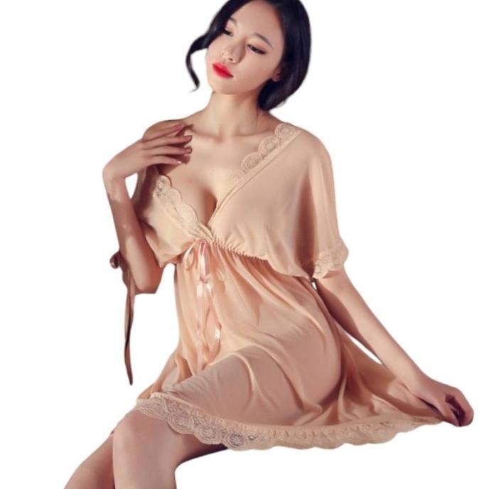 

Lingerie Wanita Baju Tidur Sexy Lace Lingerie Gstring Piyama V-Neck Lp Original