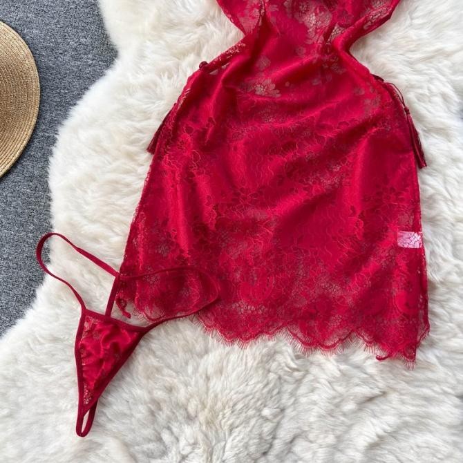 

Lingerie Sexy Hot Transparant Renda Baju Tidur Wanita A5710 Original