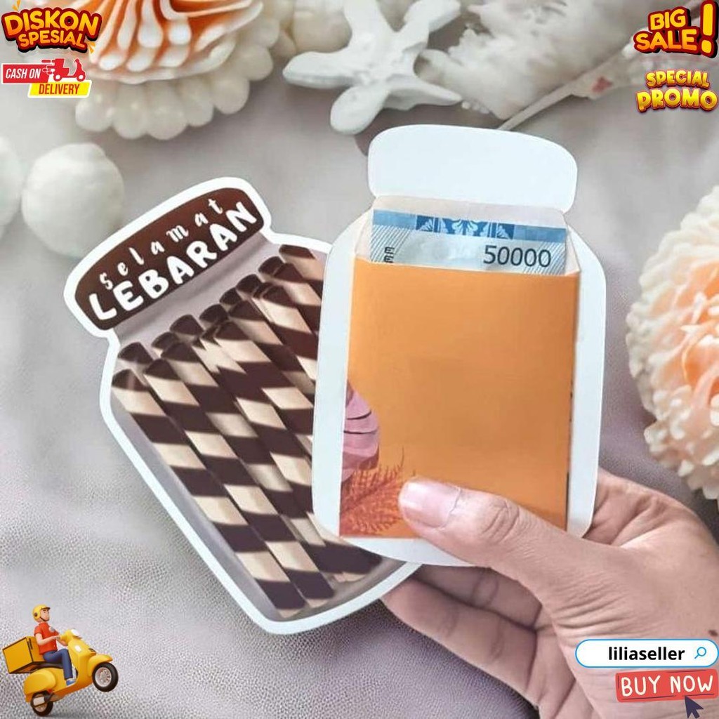

(Isi 10 Pcs) Amplop Lebaran /Amplop Karakter /Amplop Karakter Idul Fitri/Amplop Angpao Uang Diselip D Promo 3.3