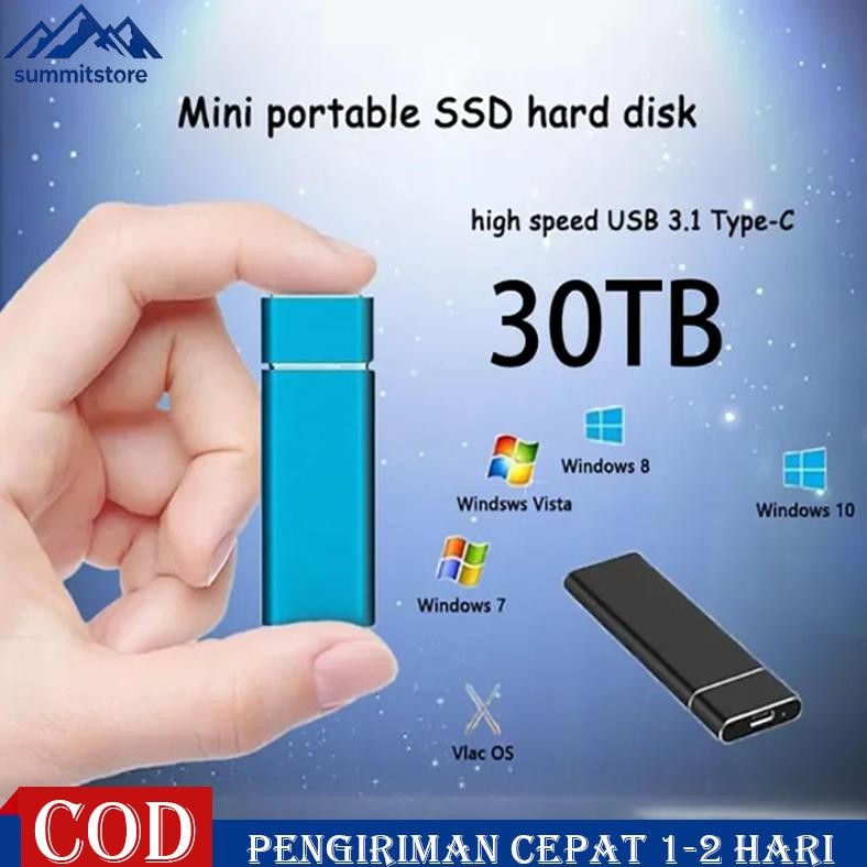 Hardisk Eksternal SSD 30TB ssd external Heas Hardisk hard disk eksternal Mini Portable SSD Eksternal