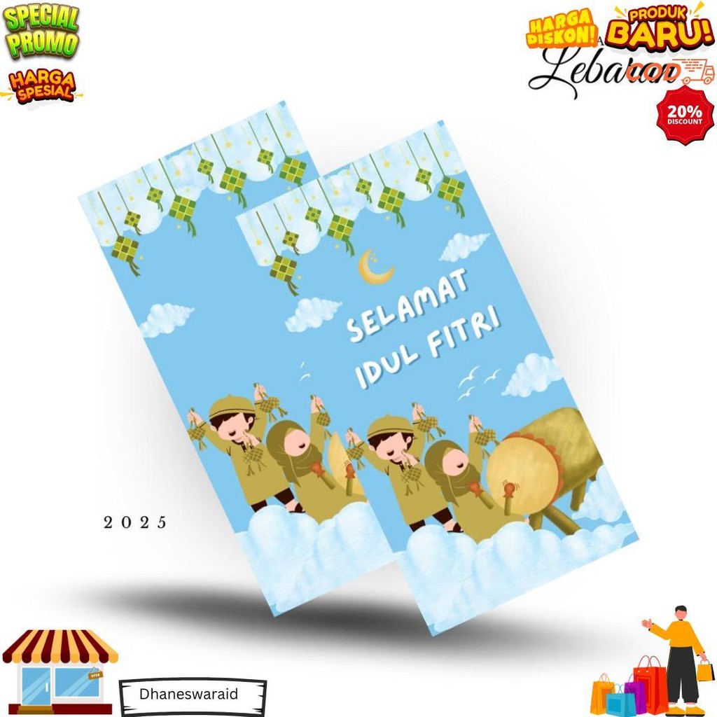 

Amplop Lebaran Panjang Bahan Premium Tebal Box Isi 50 Pcs Desain Tema Karakter Lucu Islami 2025 D Ramadhan Sale