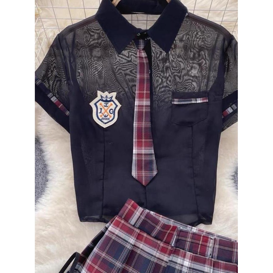 

Lingerie Cosplay Siswa Seragam Rok Mini Set Baju Cosplay A263 Original