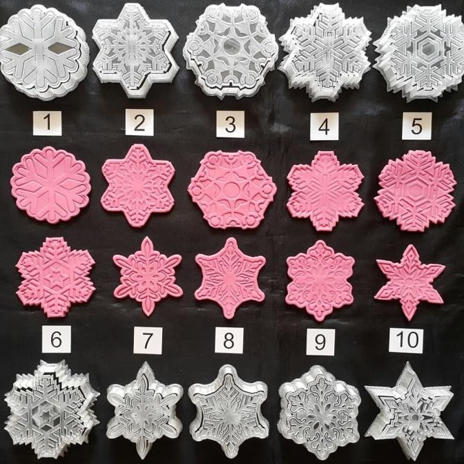

SIAP KIRIM COOKIE CUTTER CHRISTMAS SNOWFLAKES 1-10 SIZE 9 CM (DIJUAL SATUAN)