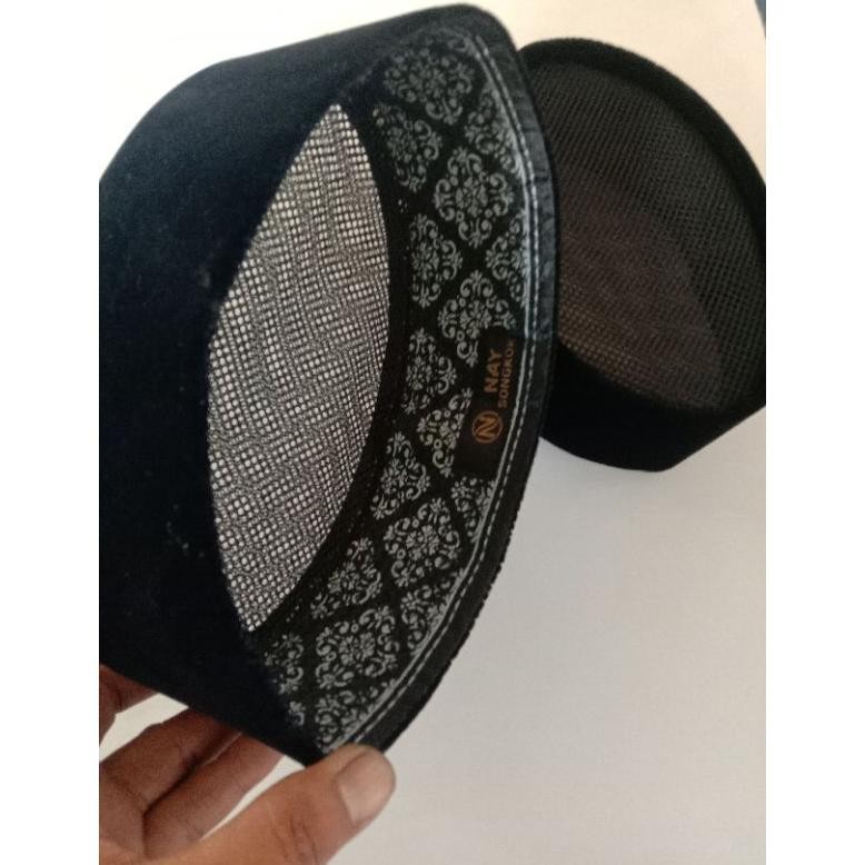 ORIGINAL songkok full ac/ peci full AC/Songkok full AC Songkok hitam jg-56