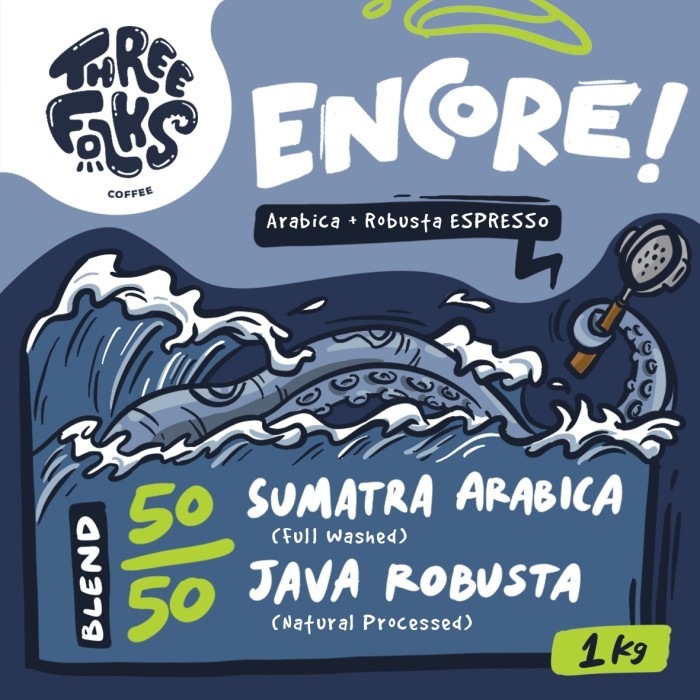 

Kopi Encore 50/50 Blend 1Kg Three Folks Kopi Susu Espresso Blend