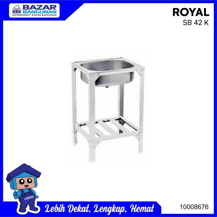 HOT SALE SINK PORTABLE BAK CUCI PIRING KAKI ROYAL SB 42 K SB42K STAINLESS STEEL