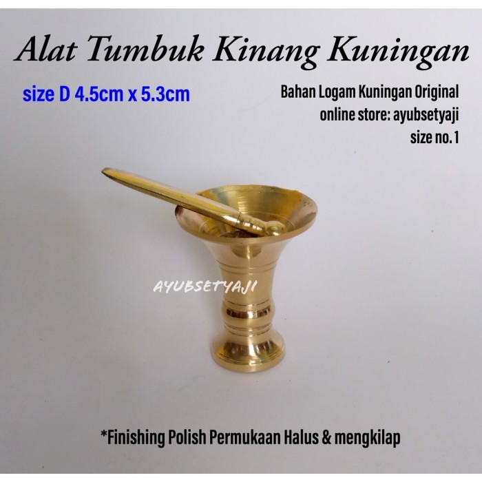 My Cocoh Kinang Kuningan Alat Tumbuk Inang Brass Wadah Penumbuk Sirih
