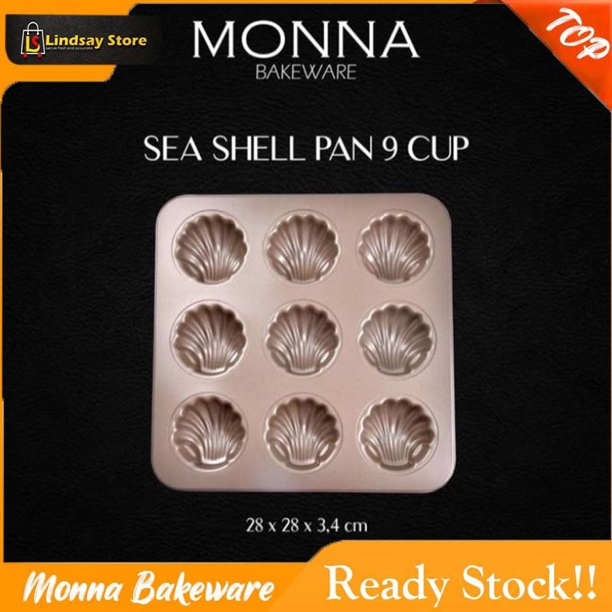 Signora - Loyang Alunium Sea Shell Pan 9 C Monna BakeWARE Cetakan Kue Monna Bakeware Loyang Sultan L
