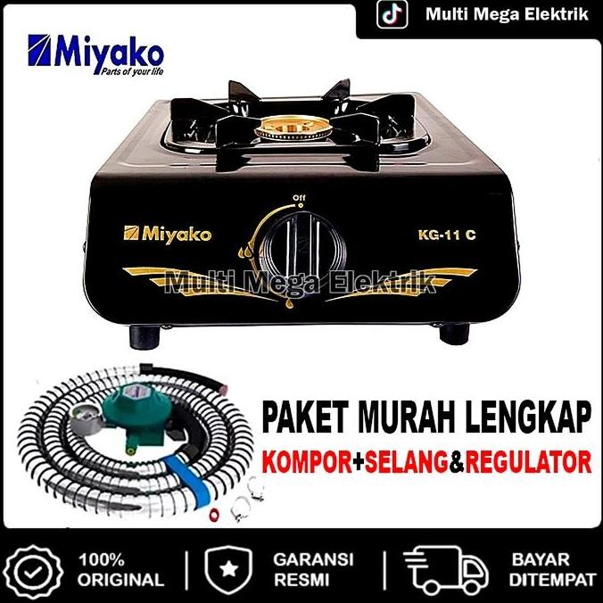 kompor gas miyako 1 tungku kg 11 c / kompor 1 tungku / kompor satu tungku / kompor murah satu set pl
