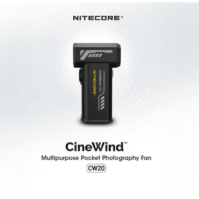 NITECORE CineWind CW20 Multipurpose Pocket Photography Jet Fan Max Wind Speed 150 Km/h Rated Power