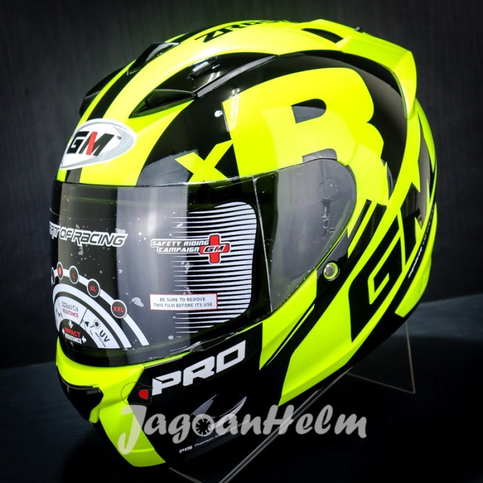 Gm Helm Race Pro Zr650 Single Visor Dark
