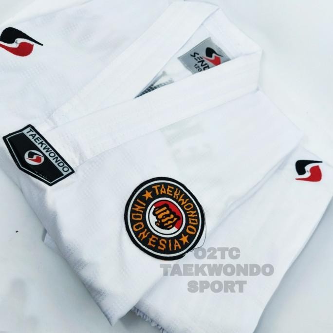 dobok taekwondo sendy champion kerah putih pemula Terlaris