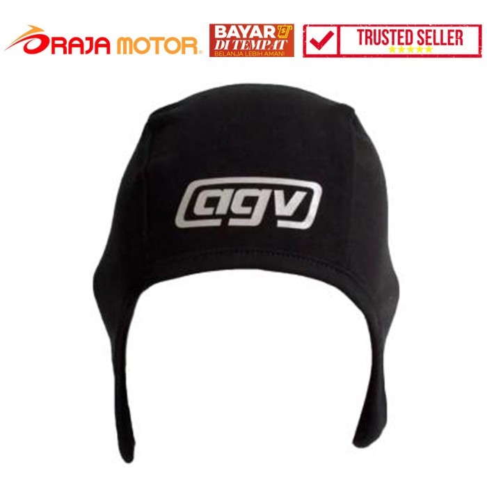 BERMUTU RajaMotor Topi Daleman Helm Cupluk - Hitam AGV - Aksesoris Motor
