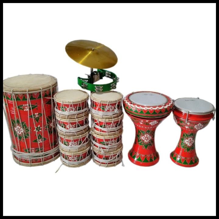 Terlaris Marawis 1 Set Lengkap 12 Alat Polos / Marawis Batik / Marawis Ukir Good Quality