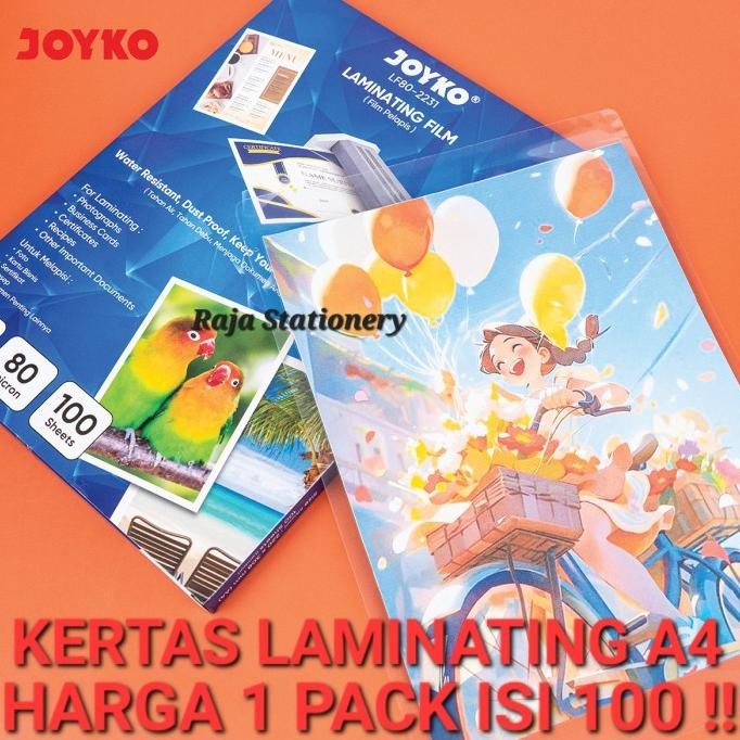 

Joyko Laminating Film A4 / Kertas Plastik Laminating Laminasi A4 Kertas Plastik 100 Lembar LF80-2231 A4
