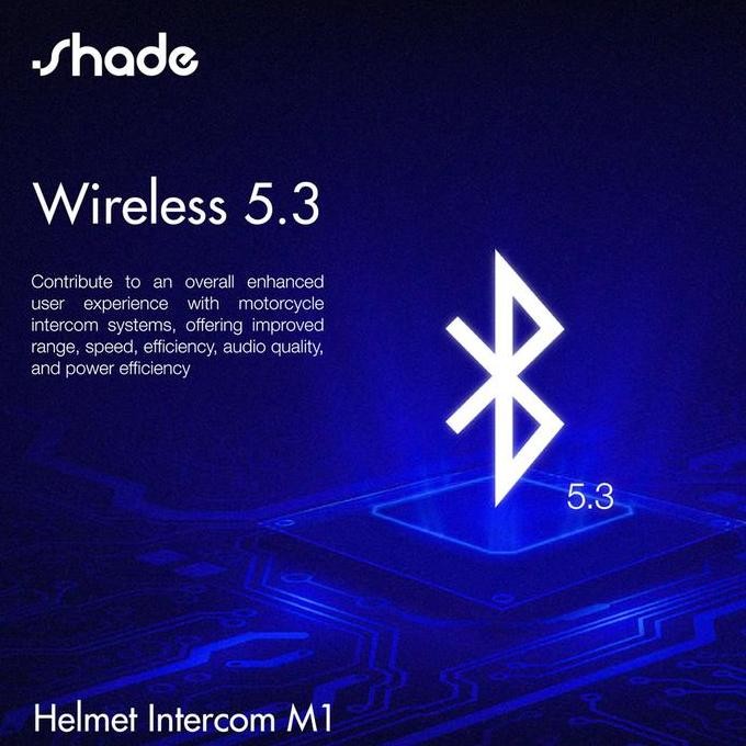 Shade Headset Helm Bluetooth / Headphone Helm Bluetooth / Intercom Motor / Headset Bluetooth Helm Mo