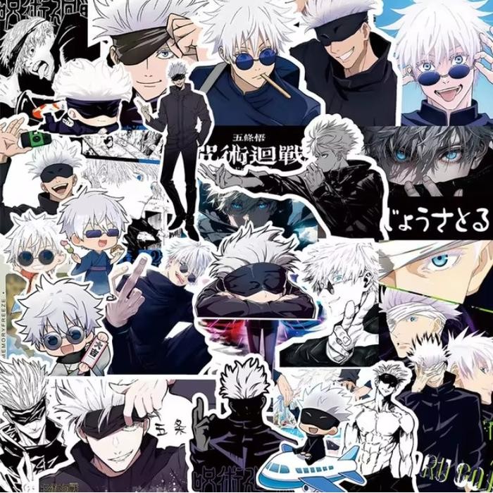 TERLENGKAP Stiker Anime Jujutsu Kaisen Stiker Pack Jujutsu Kaisen Stickers Satoru Gojo Stiker pack