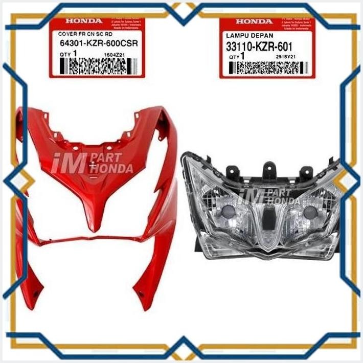 [IMP] 33110-KZR-601 64301-KZR-600CSR COVER & LAMPU DEPAN MERAH VARIO 125 OLD