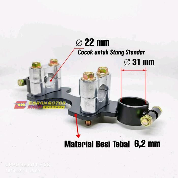 Breket Dudukan Riser Stang Cbr150R Cb150R Adaptor Stang Cbr 150R Cb 150R