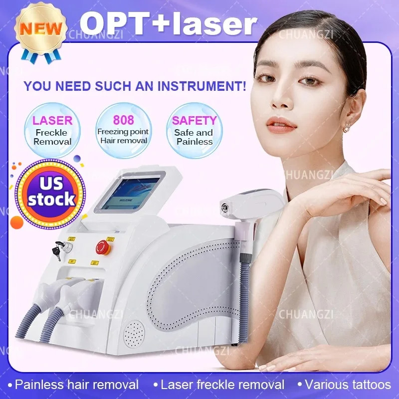 MUSK Opt Ipl Portable 2in1 hair removal Machine Wrinkle freckle  hair removal skin beauty opt ipl ha