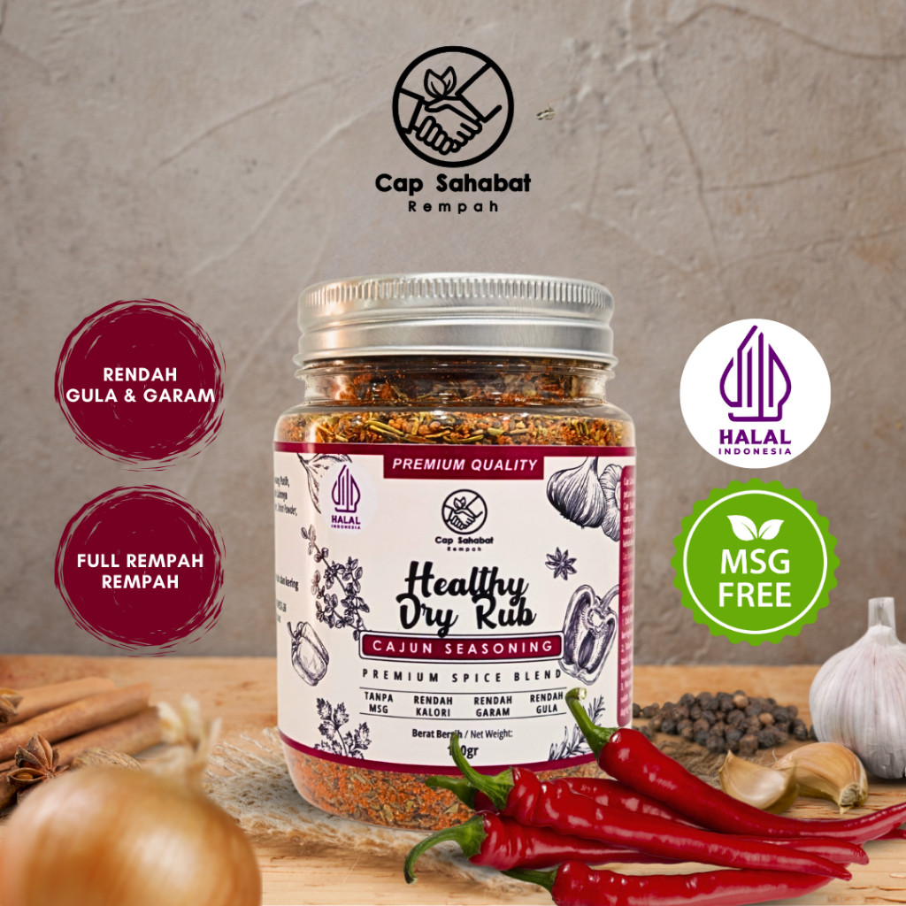 

Cap Sahabat Healthy Dry Rub Bumbu Marinasi Rendah Kalori - Cajun seasoning