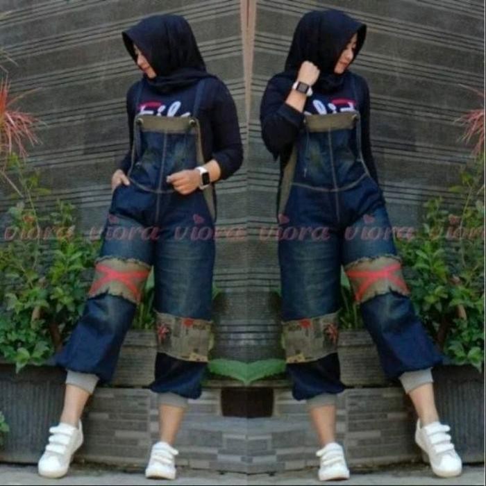 Cod // Jumpsuit Jeans Wanita // Baju Kodok Kekinian 2022 // Jampsuit Remaja // Kasual