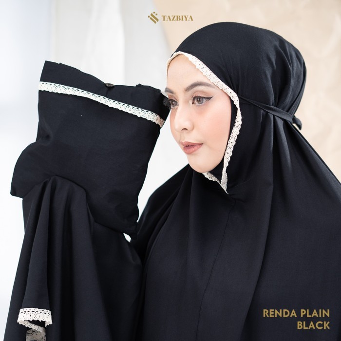 Mukena Tazbiya Dewasa Premium Jumbo Renda Plain