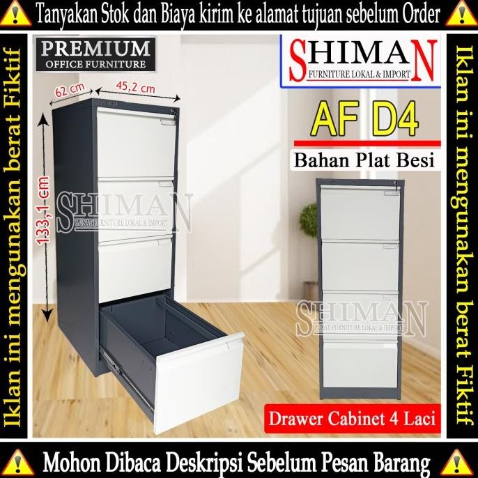 

TERMURAH - Lemari Cabinet Drawer Besi 4 Pintu AF D4 PREMIUM
