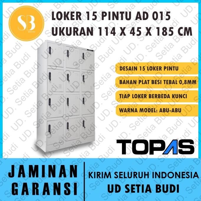 

TERBARU - Lemari Loker Besi 12 Pintu TOPAS AD 015