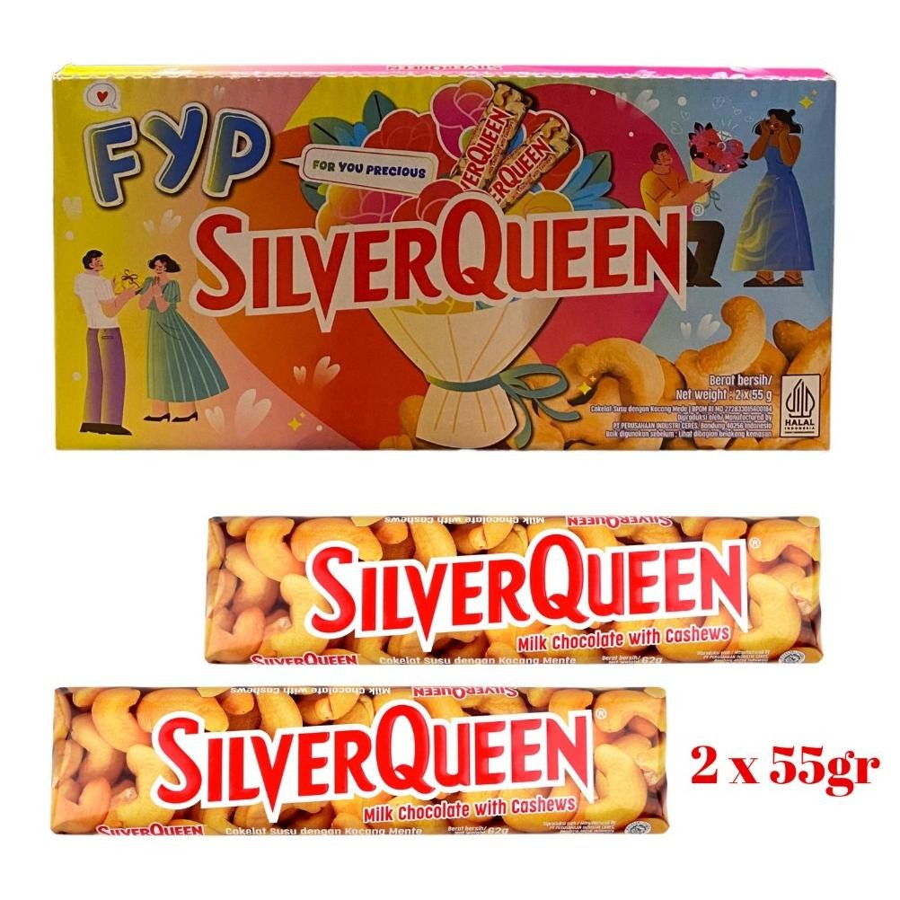 

VIRAL Silverqueen Buy 1 Get 1 Free Coklat Dengan Kacang Mente 2 x 55gr Cokelat Batangan Spesial Valentine wdr-75