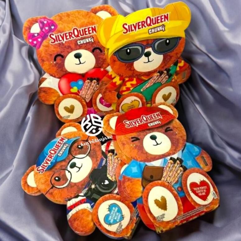 

ORIGINAL Silverqueen Chunky Bear Chocolate Cashew isi 3x26 gr Edisi Valentine Ka-67