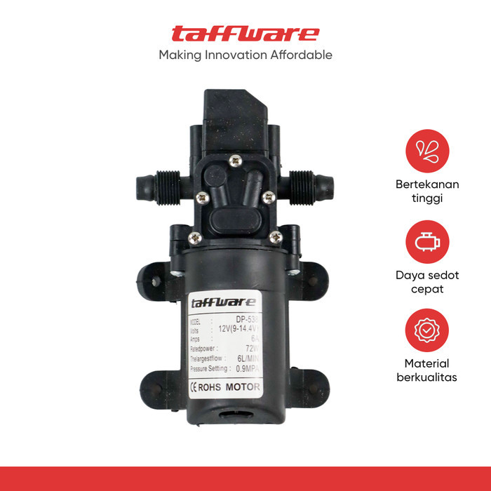 Taffware Good Pump Pompa Air Elektrik High Pressure 12V 72W 130Psi