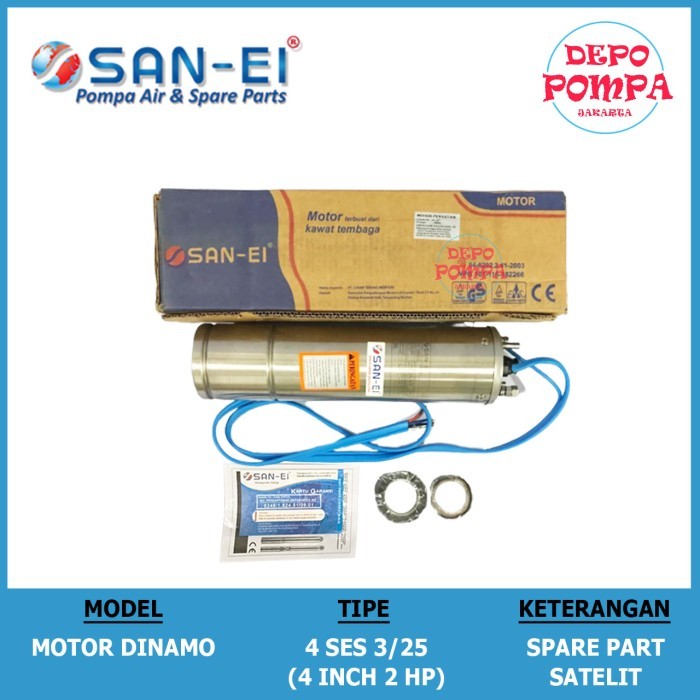 Motor Dinamo Pompa Air Satelit San Ei 4 Inch 2 Hp