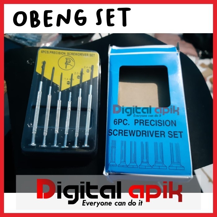 TERPERCAYA Obeng Set isi 6pcs Jam Laptop HP Screwdriver 6 pcs Drei