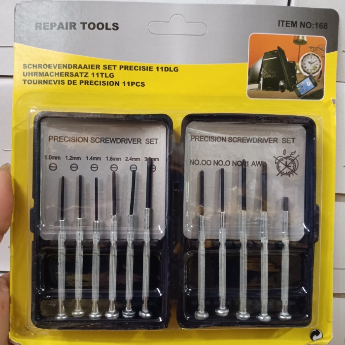 TERLENGKAP obeng jam obeng kacamata obeng jam tangan set 11 pcs