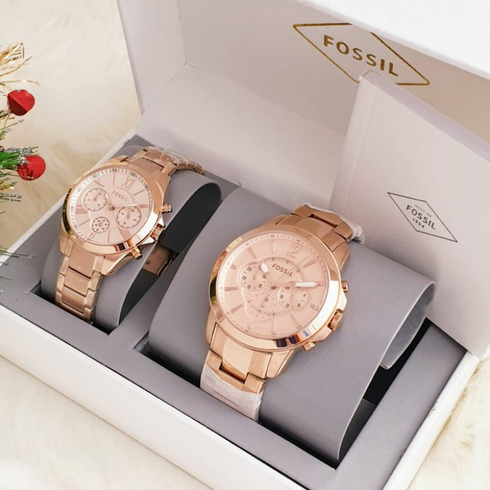 PRODUK TERBATAS Jam Tangan Couple Fossil FS4685 Original Full set