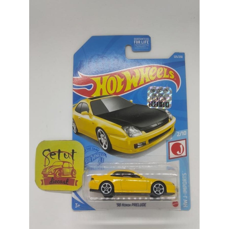 HOT WHEELS HOTWHEELS 98 HONDA PRELUDE FACTORY SEALED FS KUNING YELLOW RARE