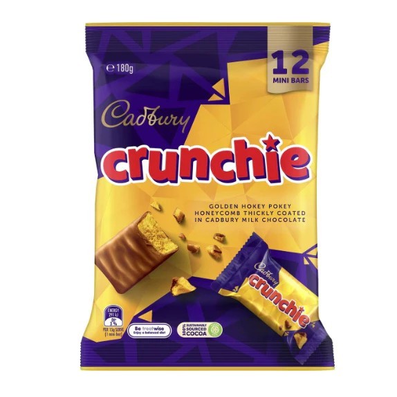 

Cadbury Crunchie Premium Chocolate Wafer Snack Cokelat Biscuit Camilan