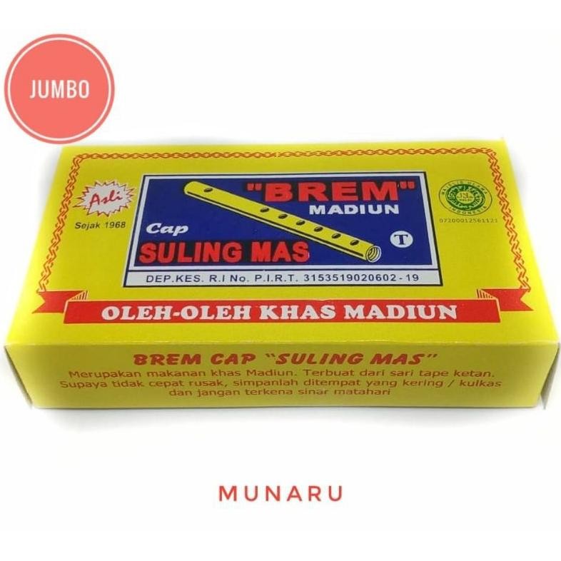 

Brem JUMBO Suling Mas isi 4 Lapis Besar Asli Madiun Premium