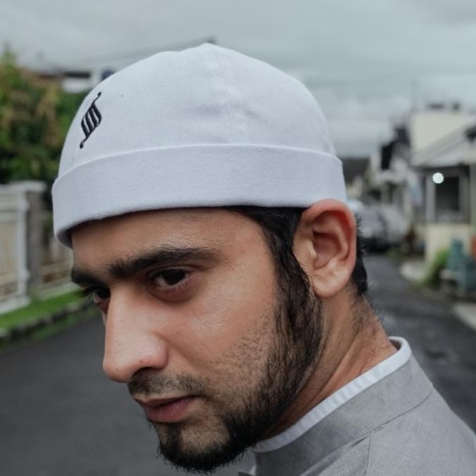 Miliki Katsae - Peci Miki Hat Dewasa / Peci Pria Modern Peci Bordir Putih