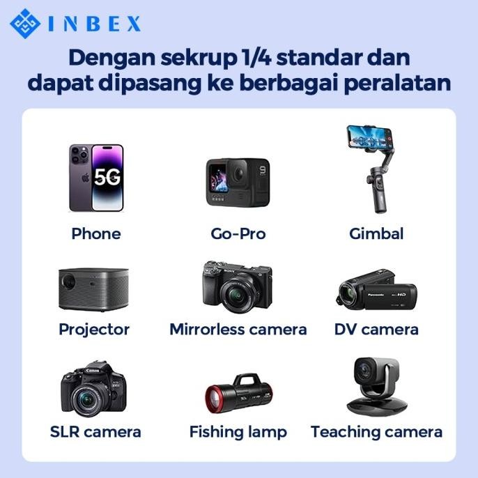 INBEX TF-3520 Tripod+Bluetooth Remote+Bag/145CM Profesional Tripod