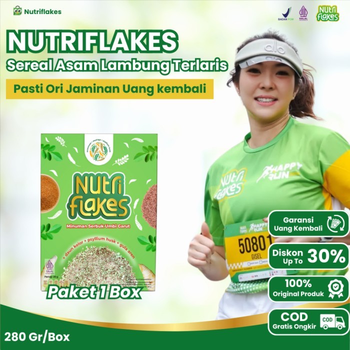 

NUTRIFLAKES Sereal Umbi Garut Solusi Asam Lambung dan Gerd Paket 1 Box