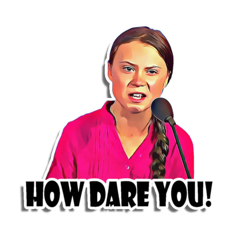 Lykx Car Sticker Funny How Dare You Greta Thunberg Laptop Waterproof Exterior Accessories Graphics