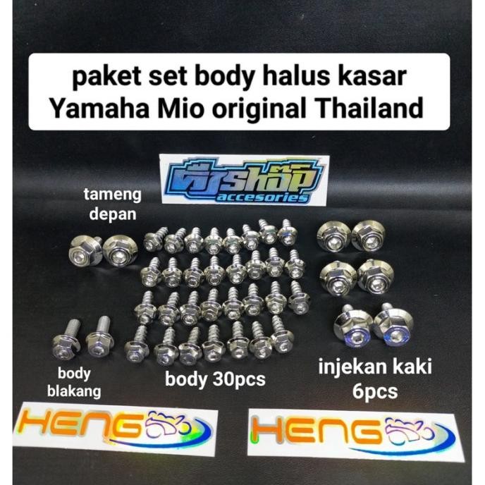 set baut probolt body yamaha mio sporty smile stainless 2kunci isi 40