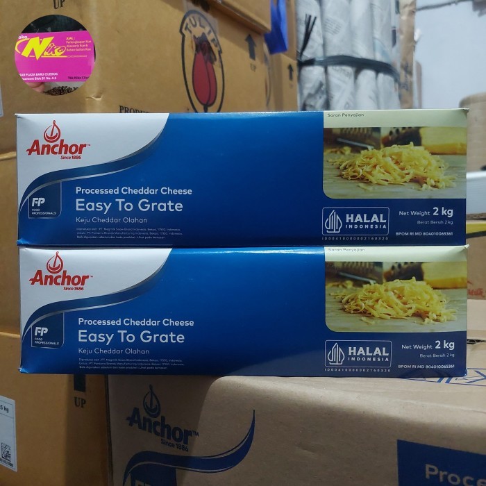 

Keju Anchor ETG - Cheddar Cheese Anchor Easy To Grate 2kg Khusus grab dan gojek